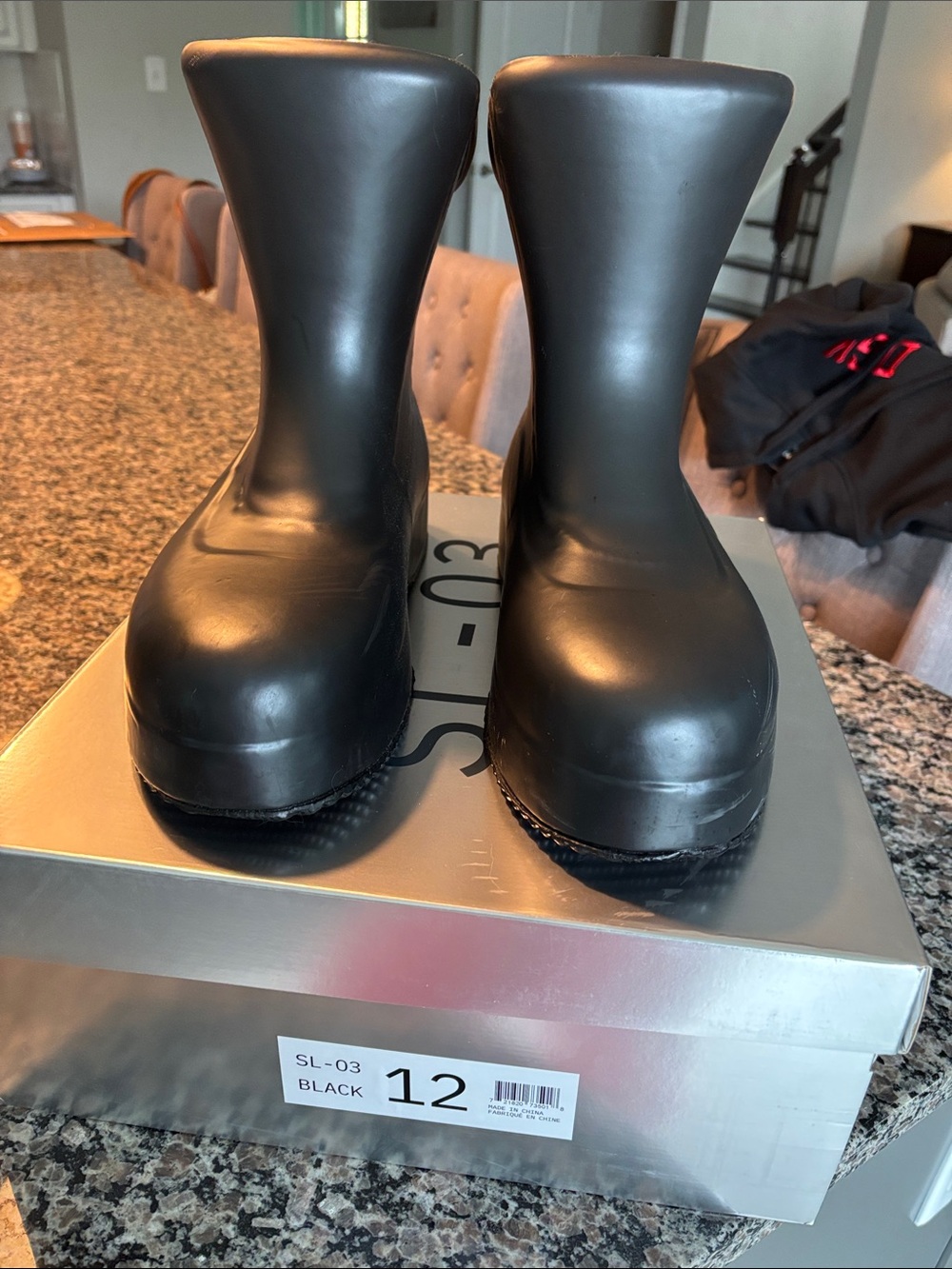 Yeezy Black Platform Ankle Boots